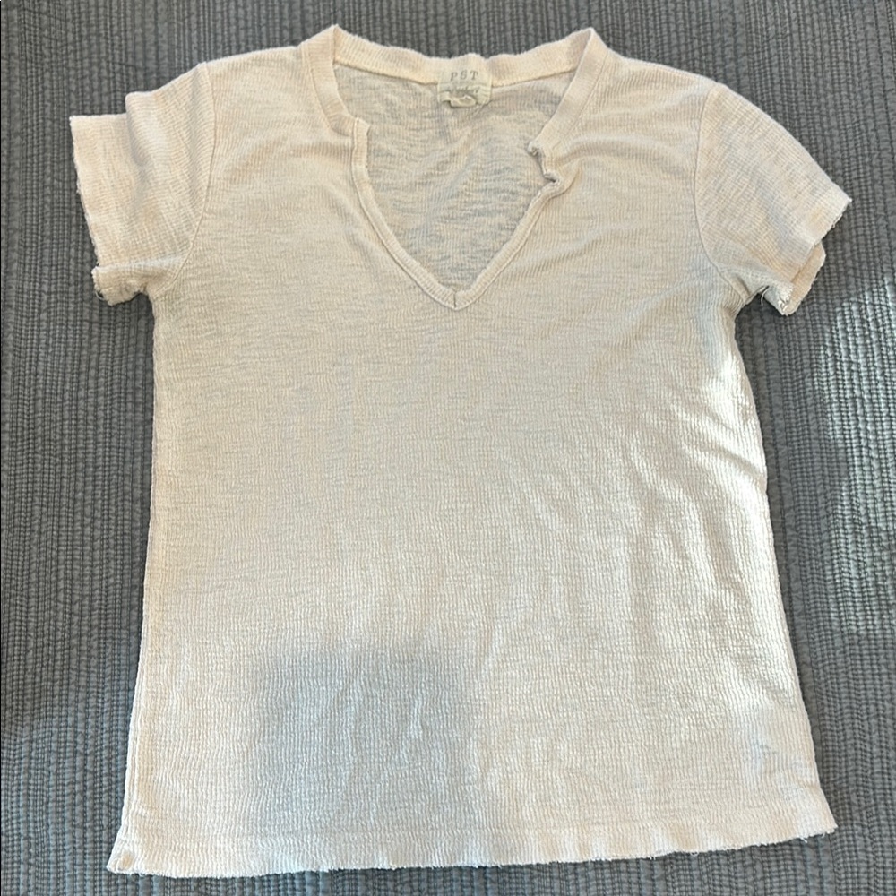 Project Social T Pink Fitted Short Sleeve Top